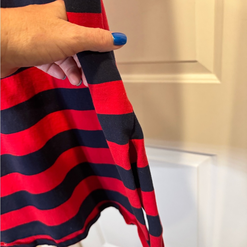 a new day Red and Navy Striped Tank Maxi Dress Size Medium - Picture 3 of 7